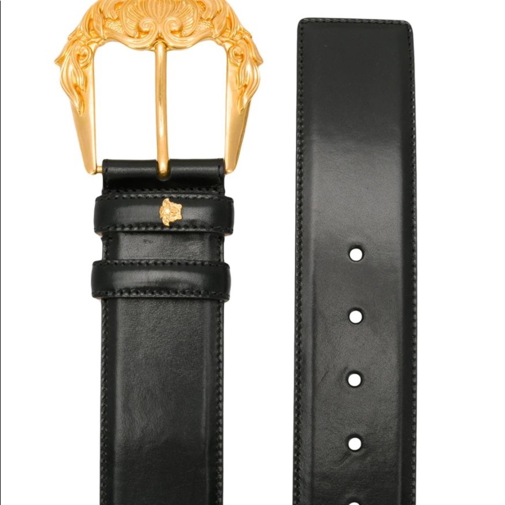 Versace Cintura Vitello Leather Belt - Picture 4 of 16